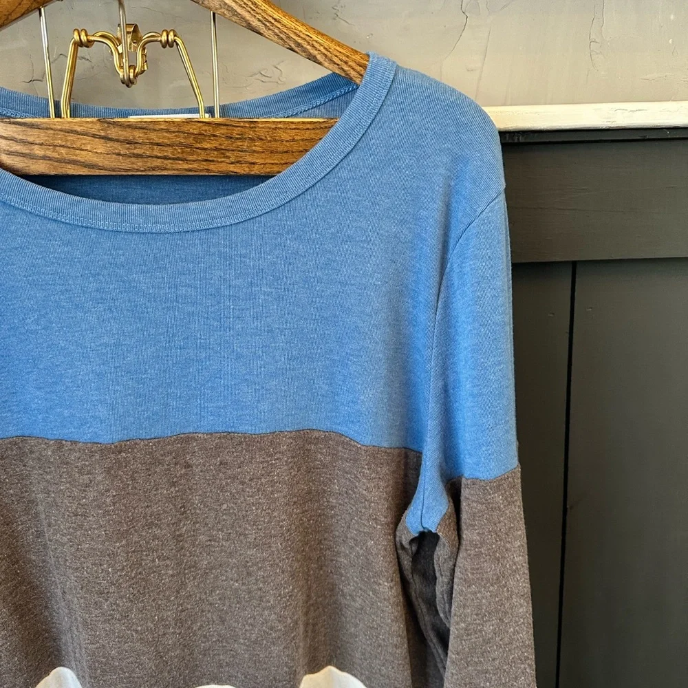 Halife Long Sleeve Color‎ Block Tops Crewneck Pullover Tunic 2X - Picture 5 of 10